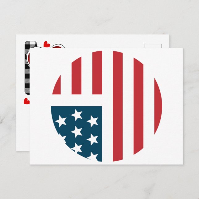 USA Flag 2026 – Bold American Flag for 250th Holiday Postcard (Front/Back)