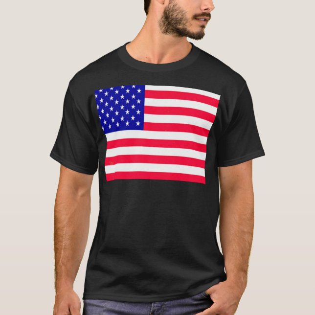 USA Flag 4th July  T-Shirt (Front)