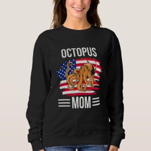 Usa Flag 4th Of July Mothers Day Merica Octopus Mo Sweatshirt