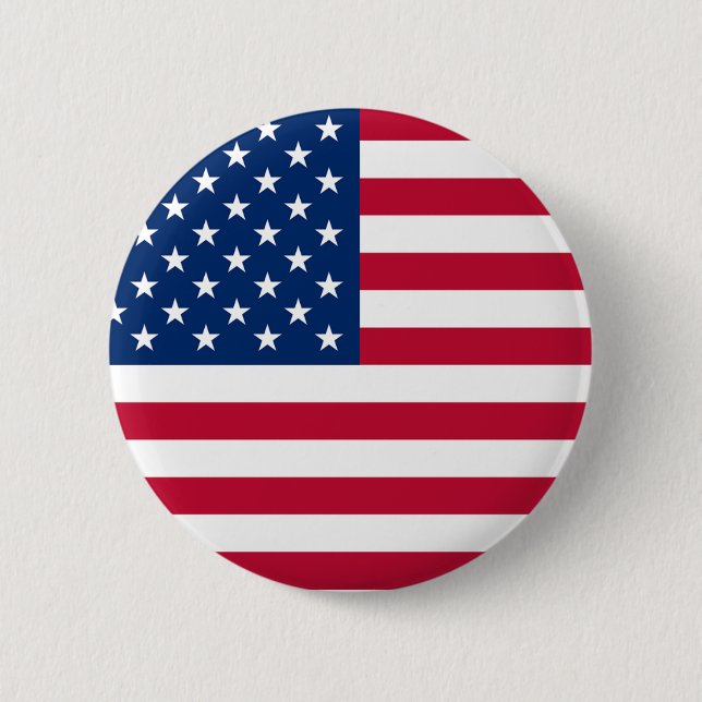 USA Flag 6 Cm Round Badge (Front)