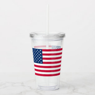 USA Flag Acrylic Tumbler Patriotic