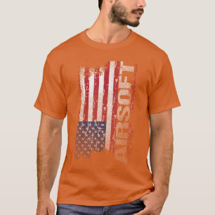 USA Flag Airsoft Shooting Sports Game Gift friends T-Shirt