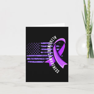 Usa flag alzheimer's awareness support squad card
