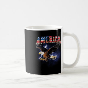 Usa Flag America Font Eagle Flashes For Men And Wo Coffee Mug