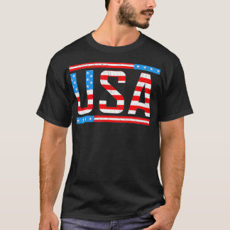 USA Flag American 4th of July Merica America Flag T-Shirt