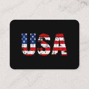 USA Flag American Flag US National Patriotic USA 4 Business Card