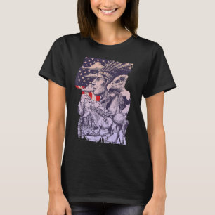 USA Flag American Indian Eagle Indigenous Tribe T-Shirt