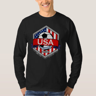 USA Flag American Patriotic Soccer Fan Player Foot T-Shirt