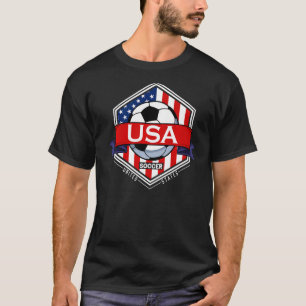 USA Flag American Patriotic Soccer Fan Player Foot T-Shirt