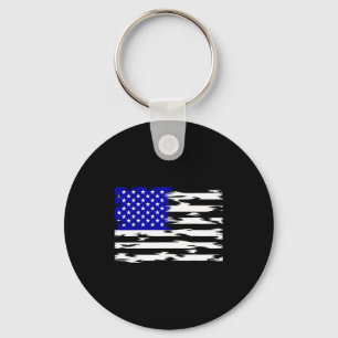 Usa flag american stars and stripes patriotic key ring
