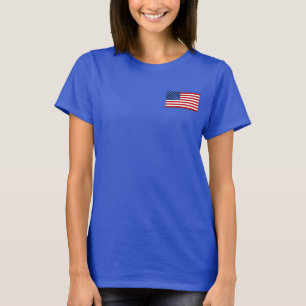 USA Flag and Map dk T-Shirt