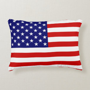 USA Flag and overlay tpt Decorative Cushion