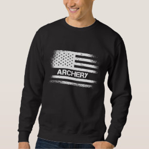 Usa Flag Archery American Patriot Us Flag Archery Sweatshirt