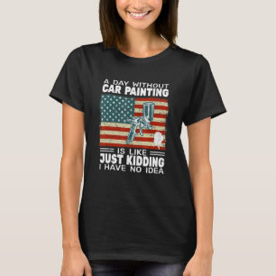 USA Flag auto body painter car painter accessories T-Shirt