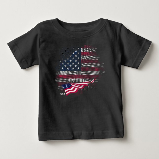 USA flag Baby T-Shirt (Front)