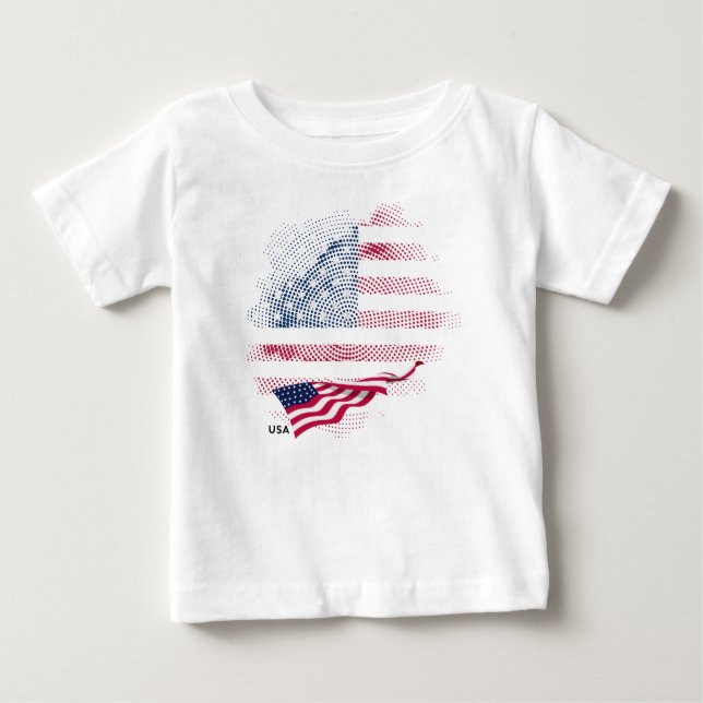 USA flag Baby T-Shirt (Front)