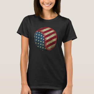 USA Flag Baseball Ball Sports  & Players Internati T-Shirt