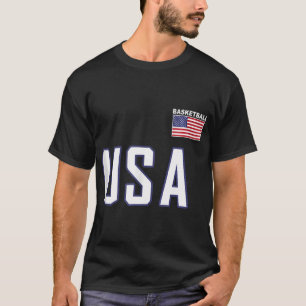 Usa Flag Basketball Equipment Basket Ball Team Wom T-Shirt