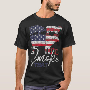 USA Flag BBQ Id Smoke That Funny Grillmaster Gift T-Shirt