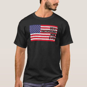 Usa Flag Best Dachshund Mum Ever Patriotic Fourth T-Shirt