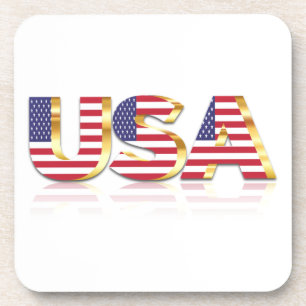 USA Flag Beverage Coaster