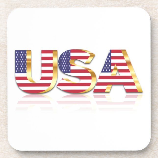 USA Flag Beverage Coaster (Front)