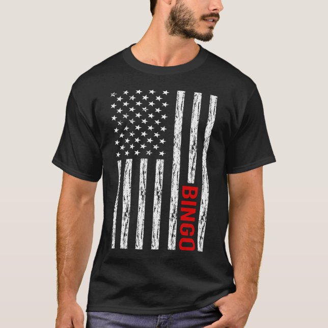 USA Flag Bingo T-Shirt (Front)