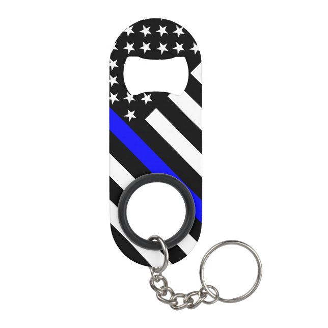 USA Flag Black and White Thin Blue Line (Back)