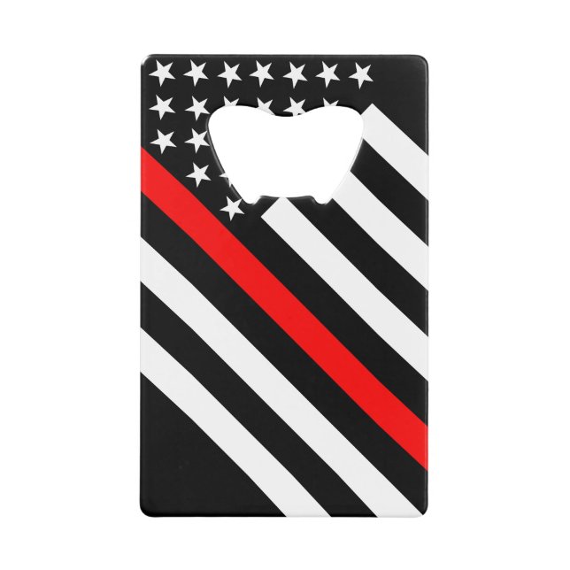 USA Flag Black and White Thin Red Line (Front)