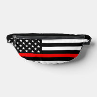 USA Flag Black and White Thin Red Line Decor on a