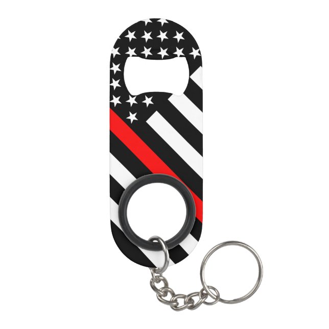 USA Flag Black and White Thin Red Line on a (Back)