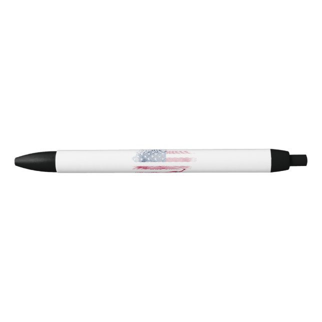 USA flag Black Ink Pen (Front)