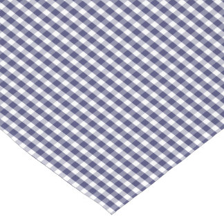 USA Flag Blue and White Gingham Checked Short Table Runner