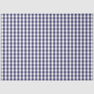 USA Flag Blue and White Gingham Checked Tissue Paper