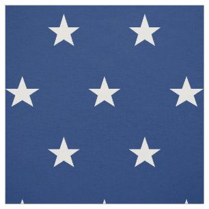 USA Flag Blue White Stars Modern Novelty Craft DIY Fabric