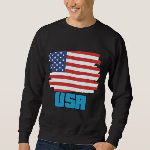 USA Flag – Bold Stars and Stripes Patriotic Design Sweatshirt
