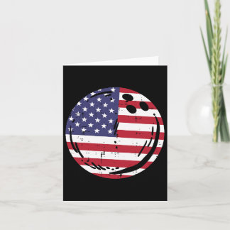 Usa Flag Bowling Ll Patriotic Bowler Men Women Kid Card