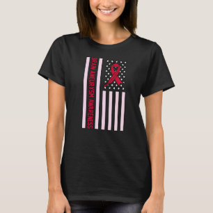 Usa Flag Brain Aneurysm Awareness Month Supporter  T-Shirt