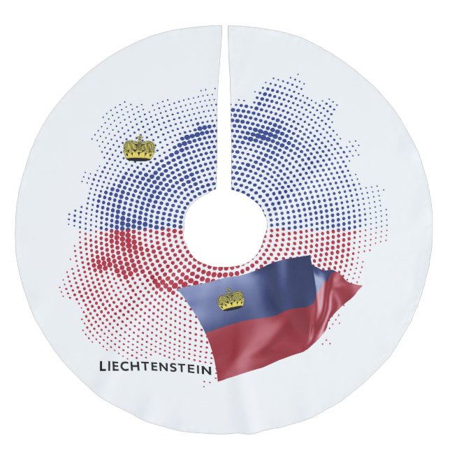 USA flag Brushed Polyester Tree Skirt (Front)