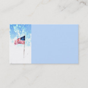USA Flag business card template on blue