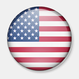 USA flag button Magnet
