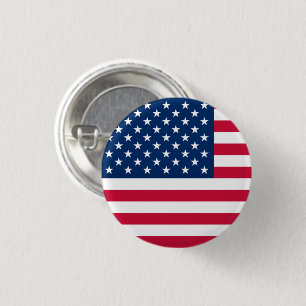 USA Flag Button Patriotic