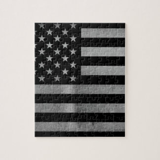 USA Flag BW Jigsaw Puzzle