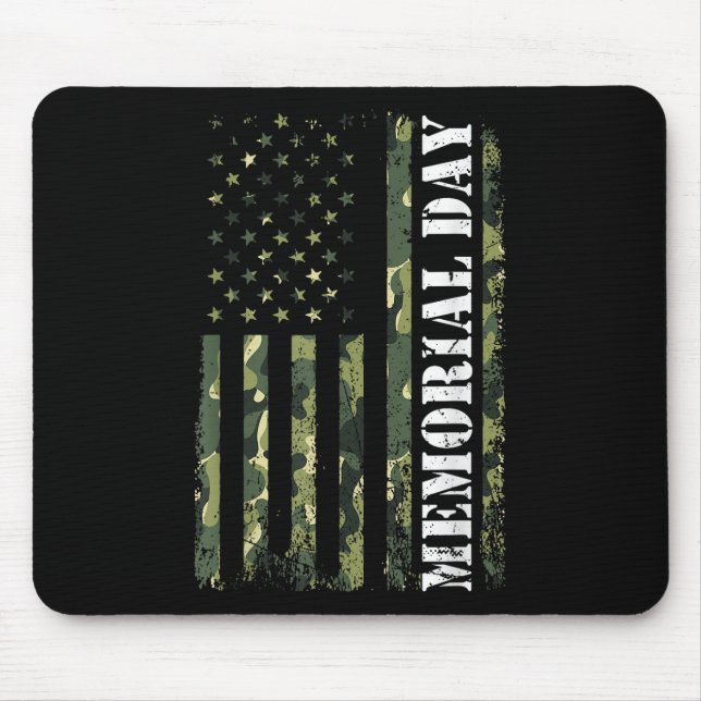 Usa Flag Camouflage Memorial Day  Mouse Pad (Front)