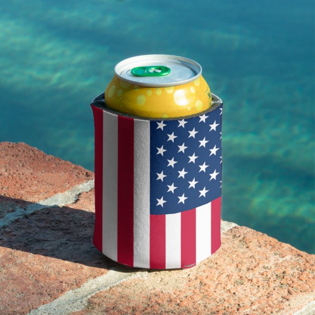 USA Flag Can Cooler American Flags (In Situ Pool)