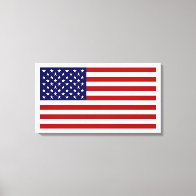 USA Flag Canvas Print (Front)