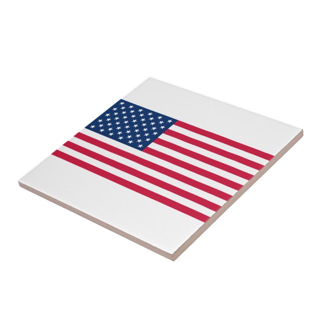 USA Flag Ceramic Tile (Side)