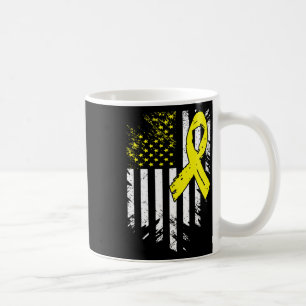 Usa Flag Childhood Cancer Awareness Family Support Coffee Mug