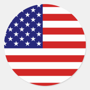 USA flag Classic Round Sticker
