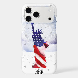 *~* USA Flag Clouds Statue of Liberty Silver Stars
